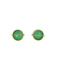 Captured Chrysoprase Studs