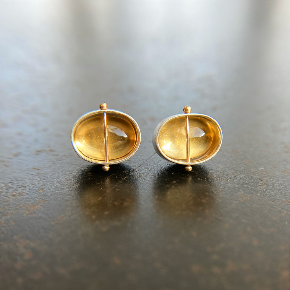 
                
                    Load image into Gallery viewer, Captured Citrine Studs
                
            