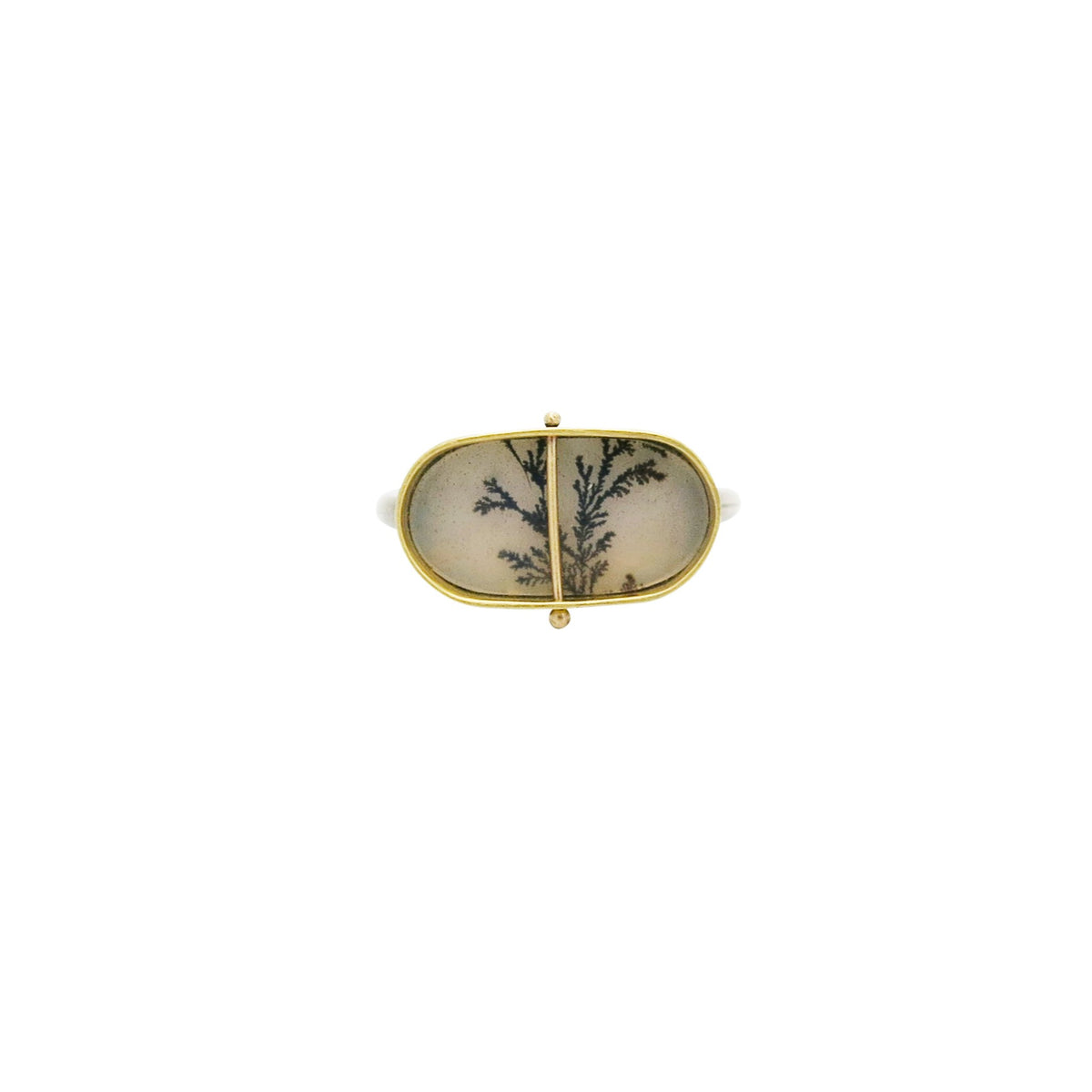 Captured Dendritic Agate Ring
