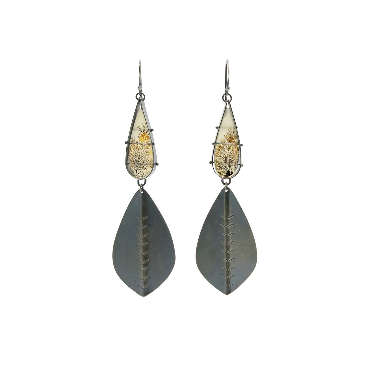 Captured Dendritic Agate Teardrops