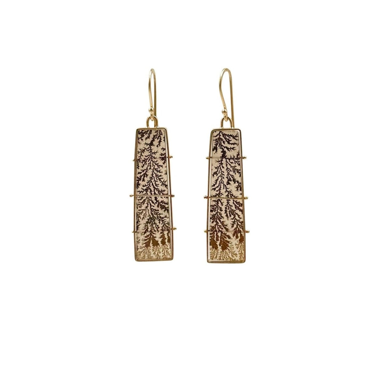 Captured Dendritic Agate Earrings