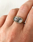 Captured Dendritic Agate Ring