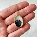 dendritic agate necklace, gold necklace, gold jewelry, one of a kind jewelry, hilary finck jewelry, fine jewelry, unique jewelry, handmade jewelry.