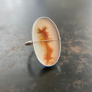 Captured Dendritic Agate Ring see