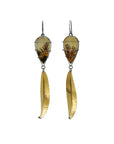 Captured Dendritic Agate with Golden Leaves