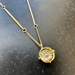 Captured Old Mine Cut Diamond Necklace