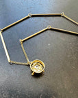 Captured Old Mine Cut Diamond Necklace