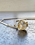 Captured Old Mine Cut Diamond Necklace