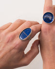 Oval Lapis Cocktail Ring