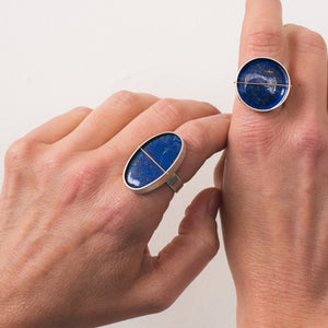 Oval Lapis Cocktail Ring