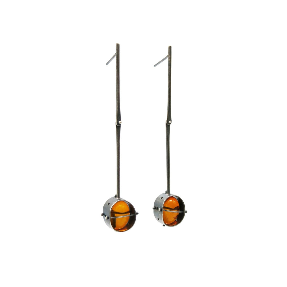 
                
                    Load image into Gallery viewer, Captured Amber Drop Earrings
                
            