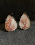Captured Dendritic Agate Teardrop Earrings