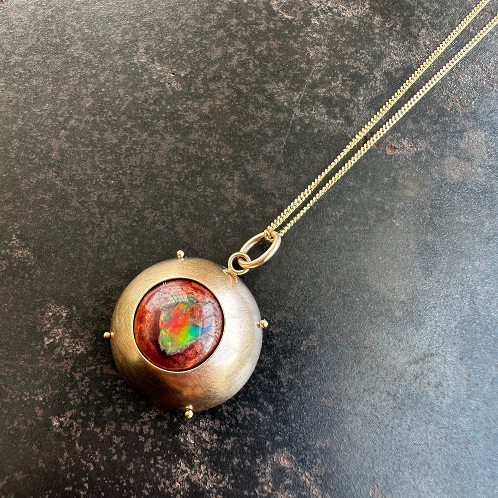 
                
                    Load image into Gallery viewer, Captured Fire Opal Charm
                
            
