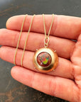Captured Fire Opal Charm