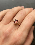Captured Garnet Ring