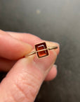 Captured Garnet Ring