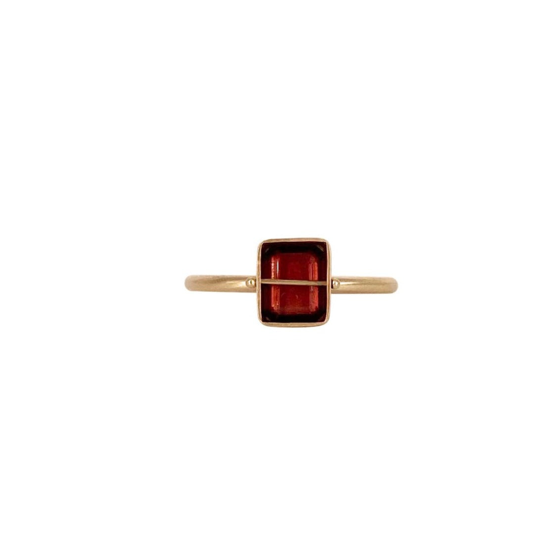 Captured Garnet Ring