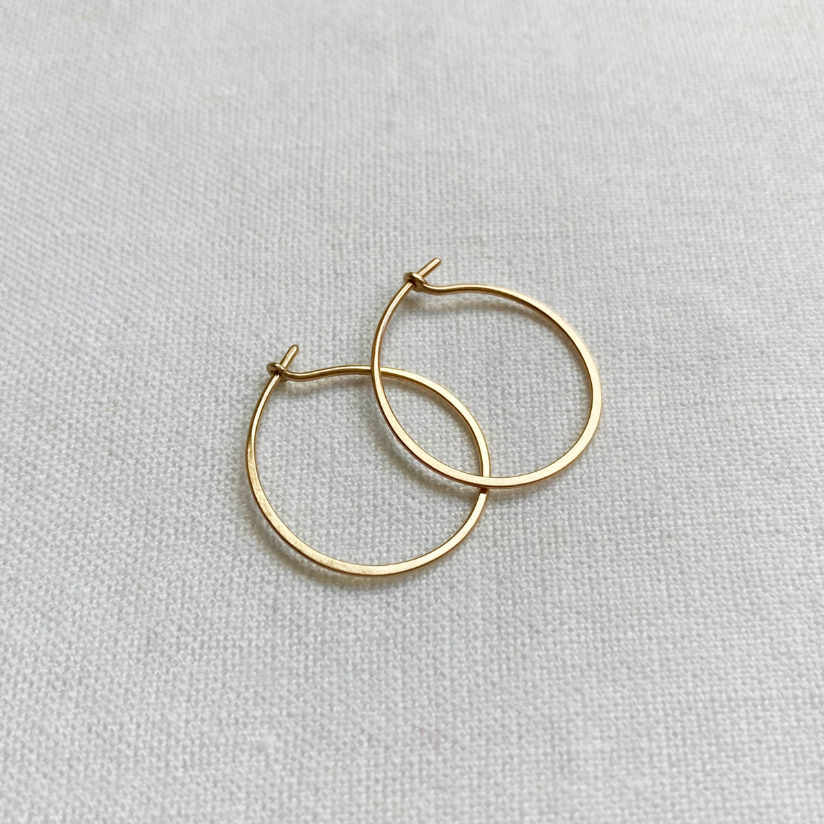 hammered gold hoop earrings, 18k hoops, gold jewelry, gold hoops, hilary finck jewelry, hoop earrings, handmade jewelry.