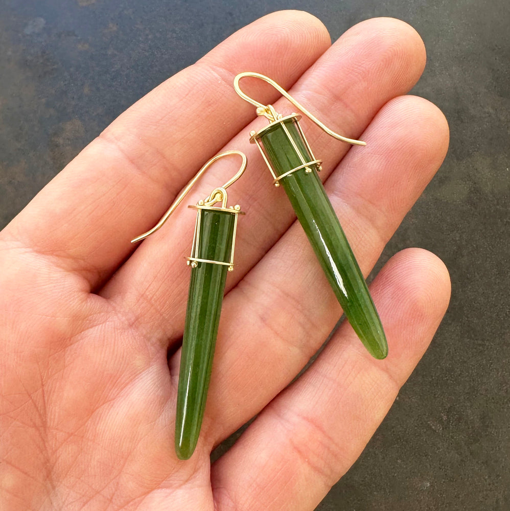 Jade Torpedo Earrings