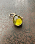 Captured Chartreuse Tourmaline Teardrop Necklace