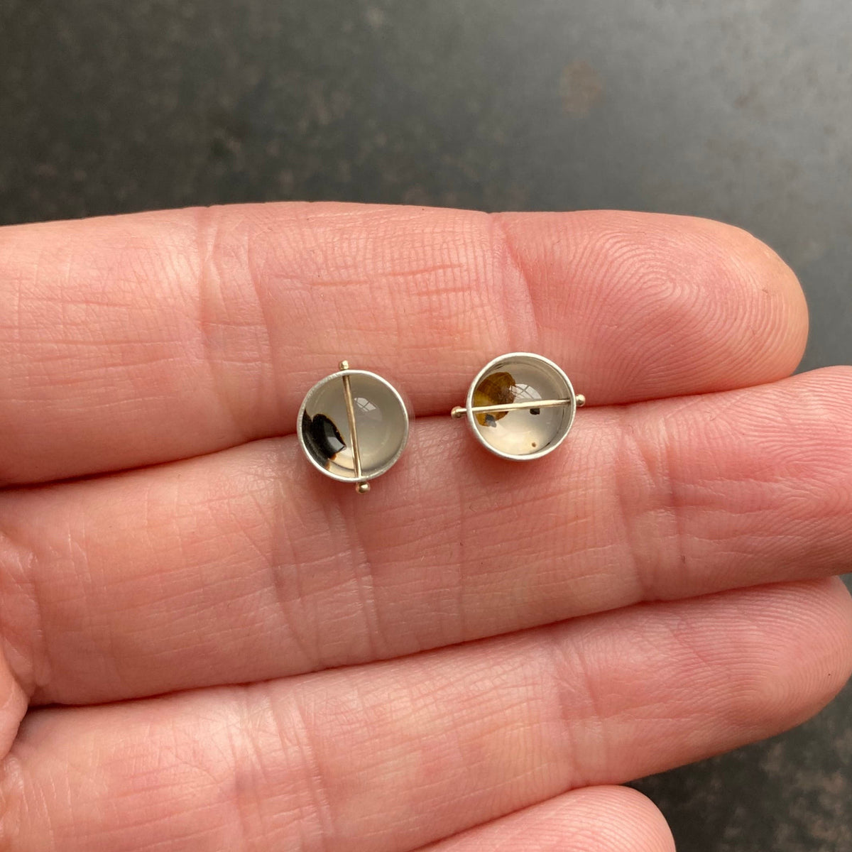 Captured Montana Agate Studs