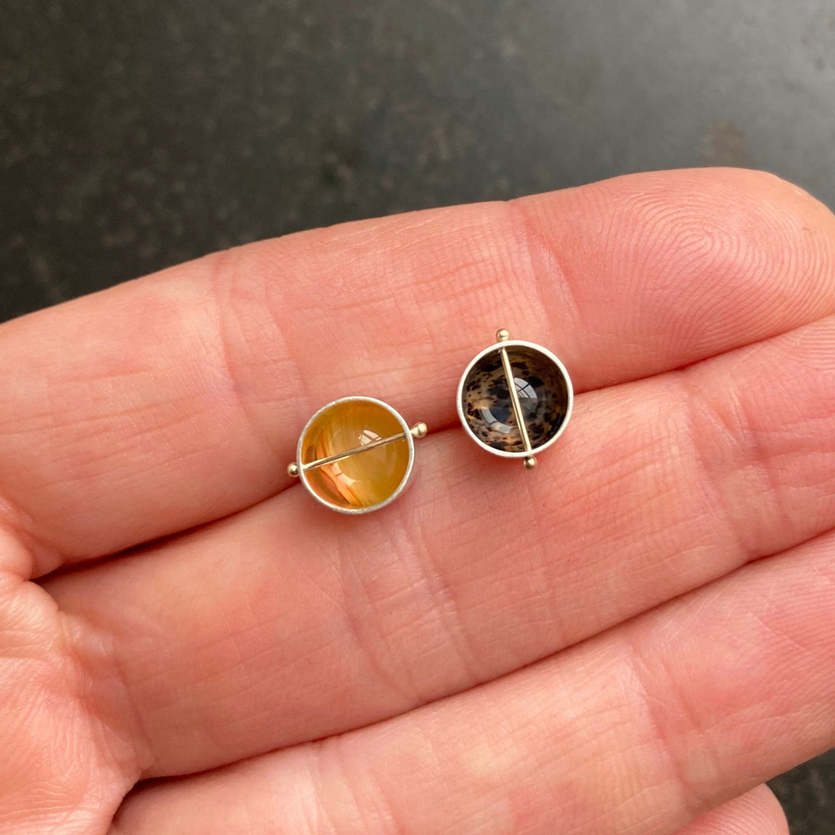 Captured Montana Agate Studs