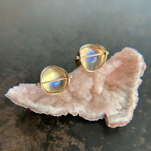 Captured Moonstone Studs