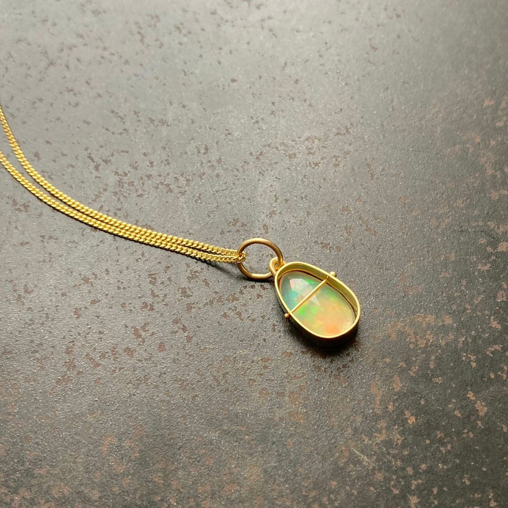 Captured Ethiopian Opal Charm