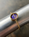 Captured Periwinkle Lightning Ridge Opal Ring