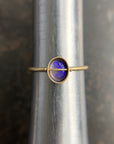 Captured Periwinkle Lightning Ridge Opal Ring
