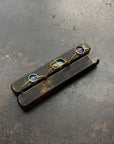 Captured Periwinkle Lightning Ridge Opal Ring