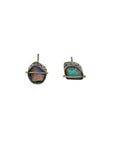 Captured Lightning Ridge Opal Studs