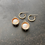 Captured Coin Pearl Hoops