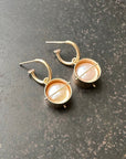 Captured Coin Pearl Hoops