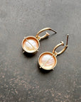 Captured Coin Pearl Hoops