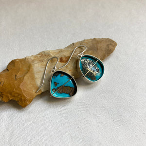 Captured Persian Turquoise Drop Earrings