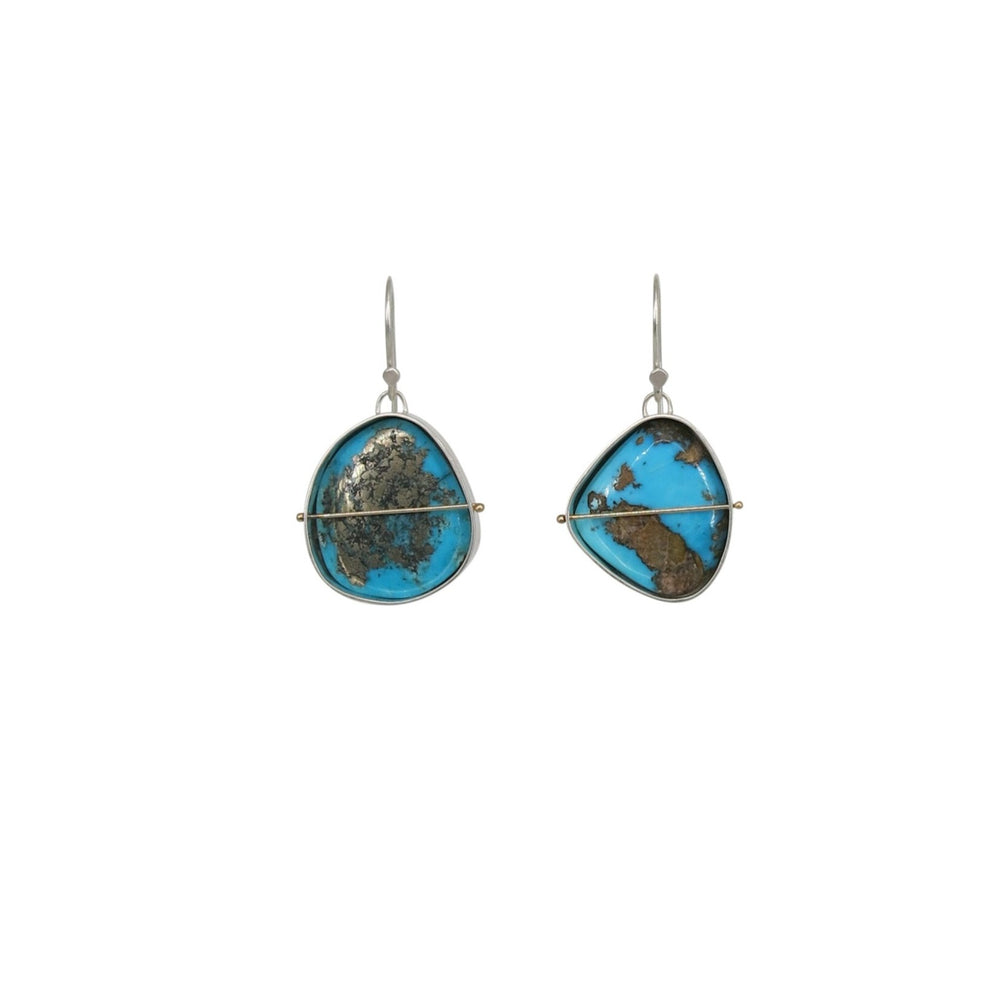 Captured Persian Turquoise Drop Earrings