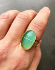 Captured Peruvian Blue Opal Ring