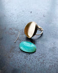 Captured Peruvian Blue Opal Ring