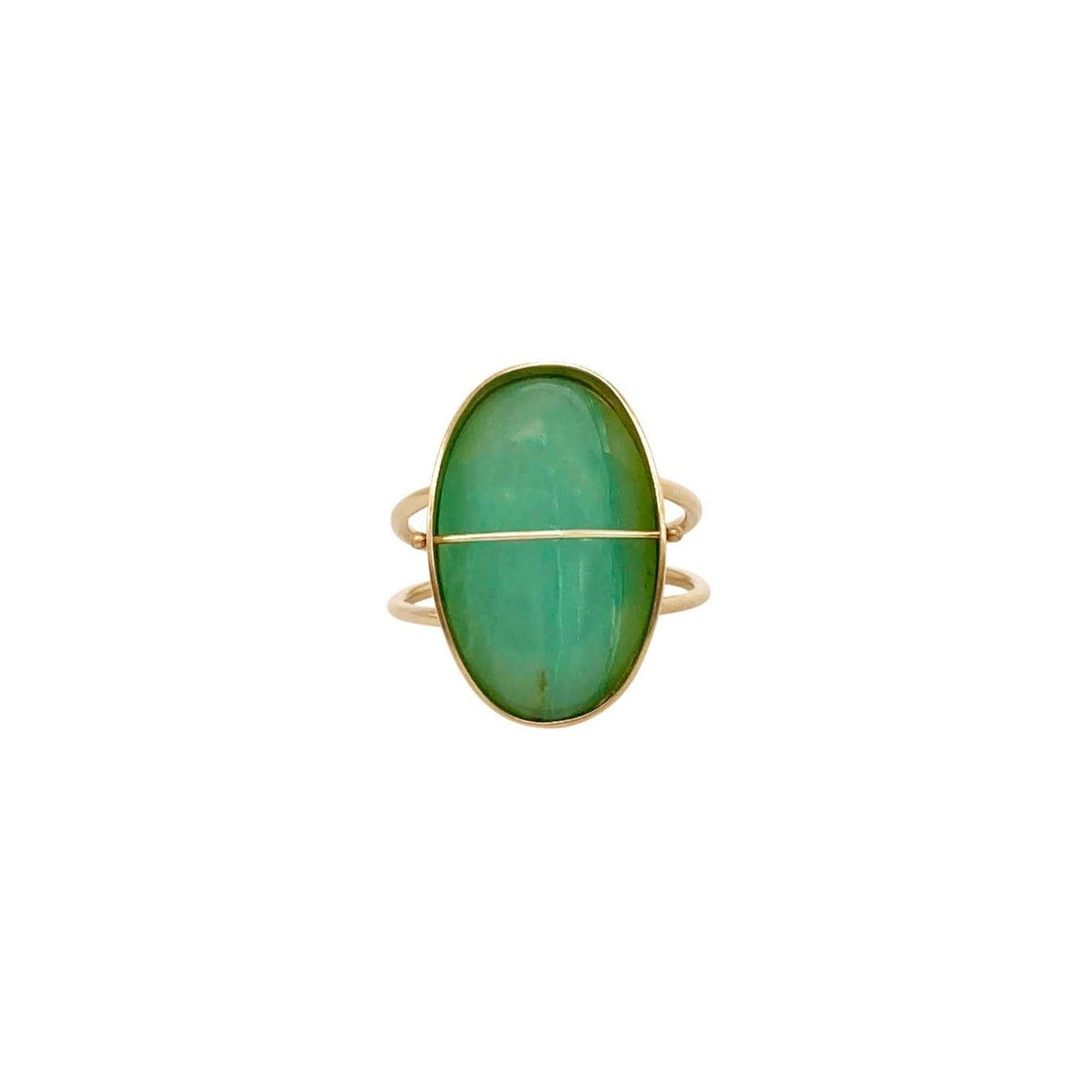 Captured Peruvian Blue Opal Ring
