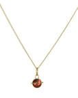 Captured Pink Tourmaline Charm Necklace