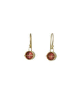 Captured Pink Tourmaline Drop Earrings