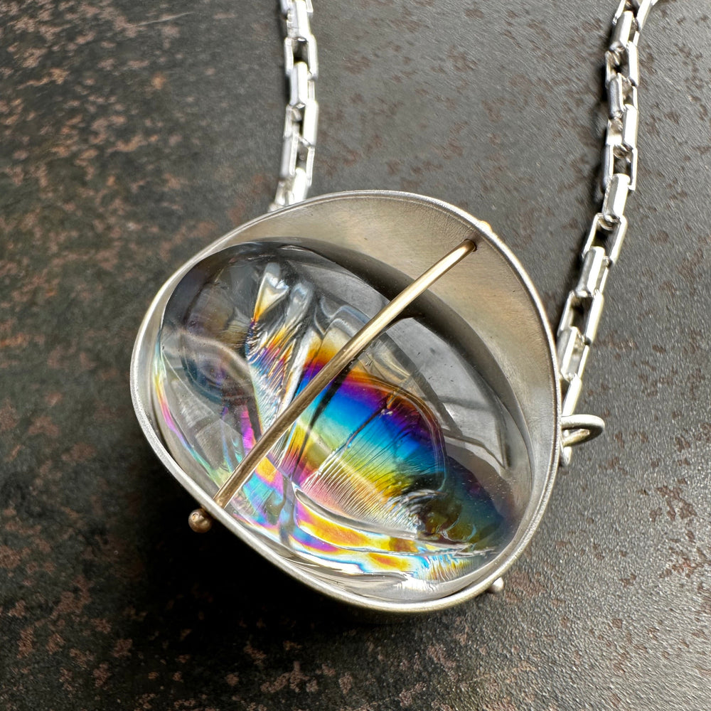 Captured Rainbow Quartz Necklace