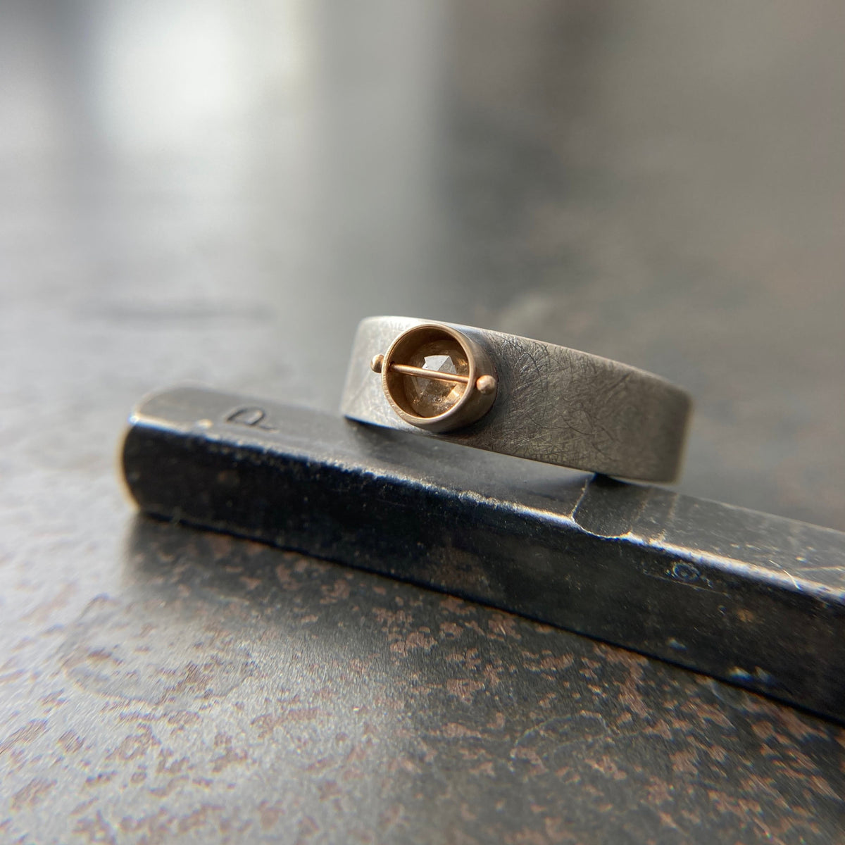 Captured Rustic Diamond Ring