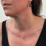 Captured Salt & Pepper Solitaire Necklace