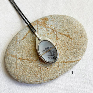 Captured Dendritic Agate Slide Lockets