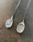Captured Dendritic Agate Slide Lockets