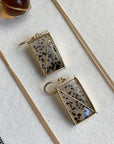 Captured Speckled Dendritic Agate Earrings