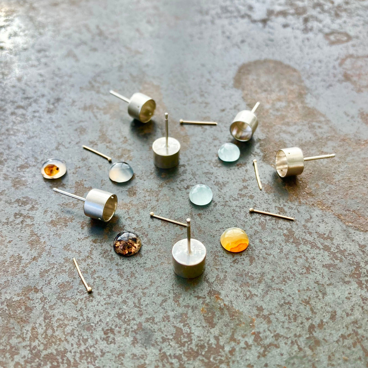Captured Montana Agate Studs