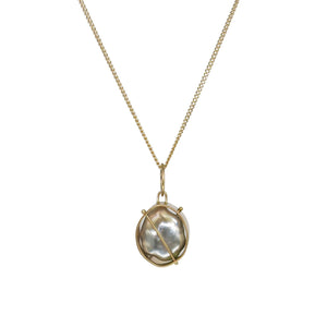 
                
                    Load image into Gallery viewer, Captured Tahitian Keshi Pearl Necklace
                
            